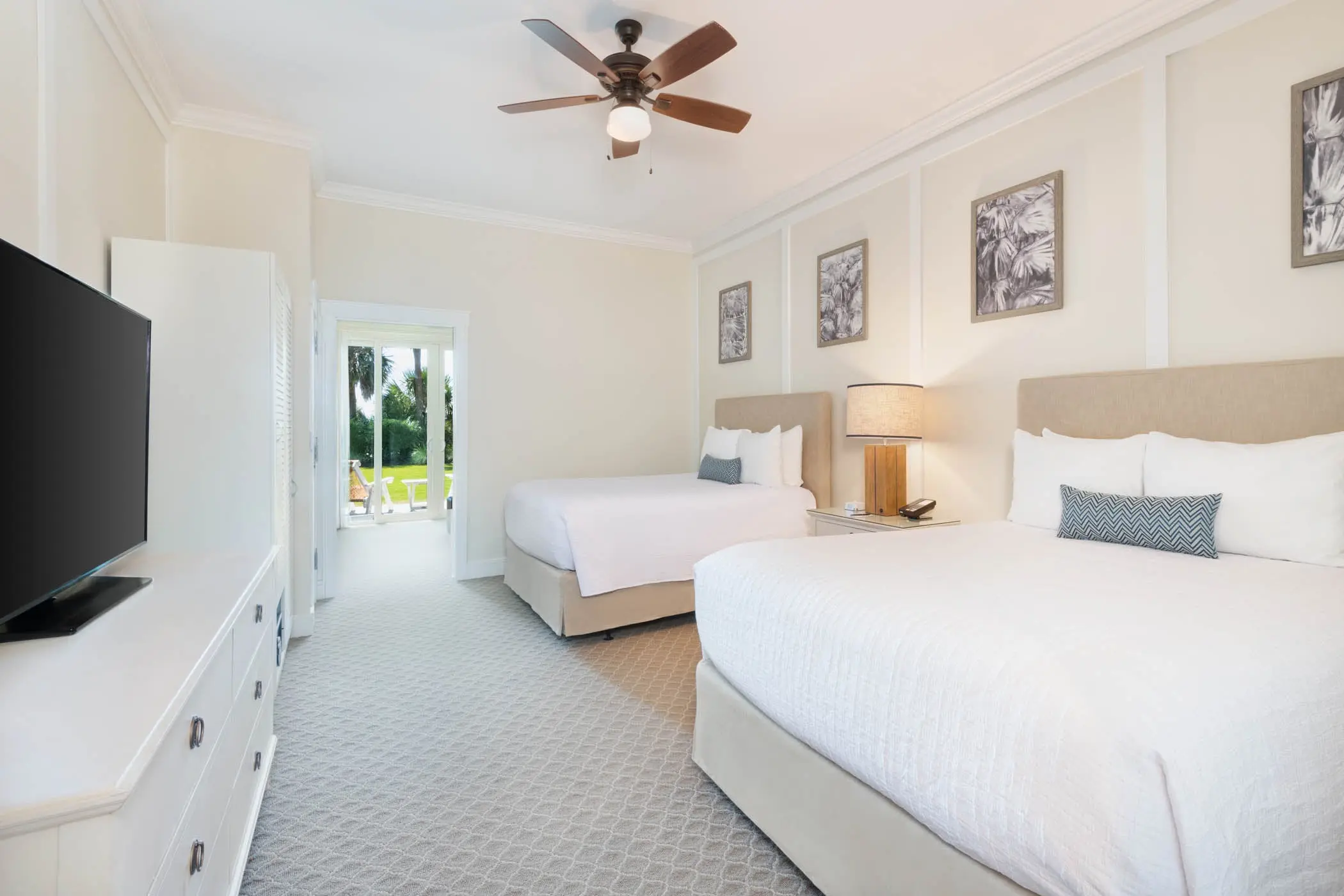 Two Queen Suite with access to the patio