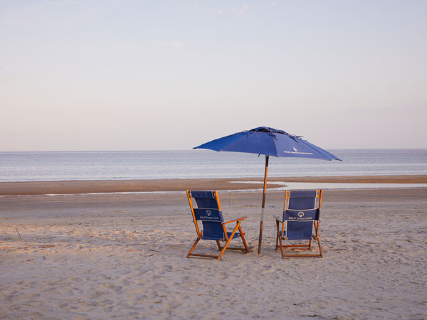 Lounge Chairs On The Beach